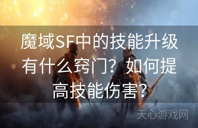 魔域SF中的技能升级有什么窍门？如何提高技能伤害？