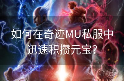 如何在奇迹MU私服中迅速积攒元宝？