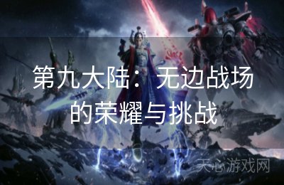 第九大陆：无边战场的荣耀与挑战