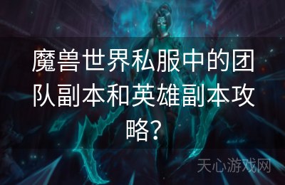 魔兽世界私服中的团队副本和英雄副本攻略？