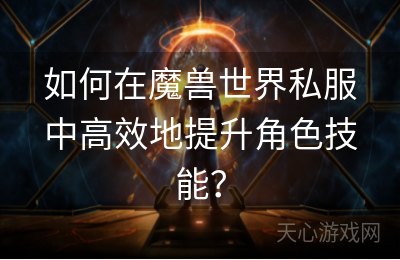 如何在魔兽世界私服中高效地提升角色技能？