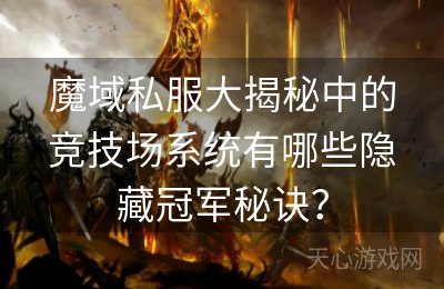 魔域私服大揭秘中的竞技场系统有哪些隐藏冠军秘诀？